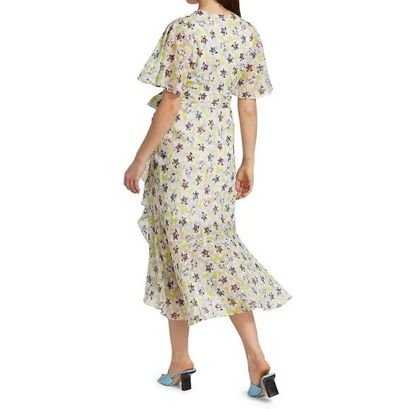 TANYA TAYLOR Blaire Floral Wrap Flounce‎ Dress - Picture 2 of 9